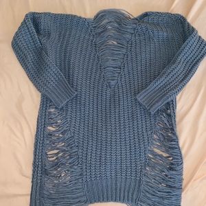 Fashion Nova Distressed sweater